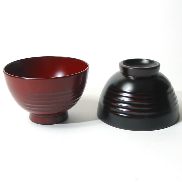 汁椀 さざ波 木製 漆塗り 木のお椀・味噌汁椀 漆器の井助