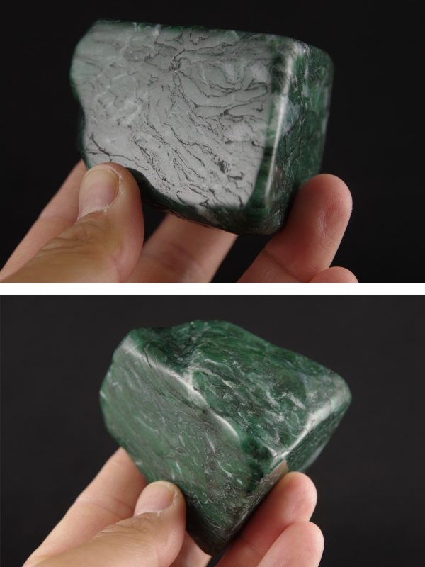 ナミビアンジェード（ナミビア翡翠）原石丸磨き320g 天然石販売