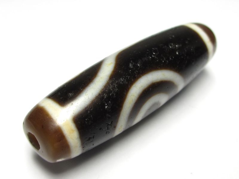 風化龍鱗・二眼山水天珠 40mm - 石縁パワーストーン専門店