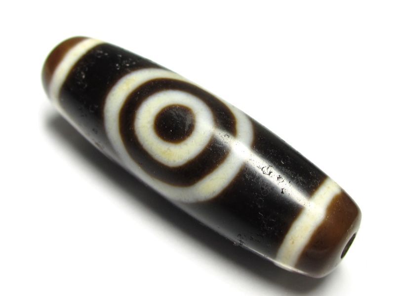 風化龍鱗・二眼山水天珠 40mm - 石縁パワーストーン専門店