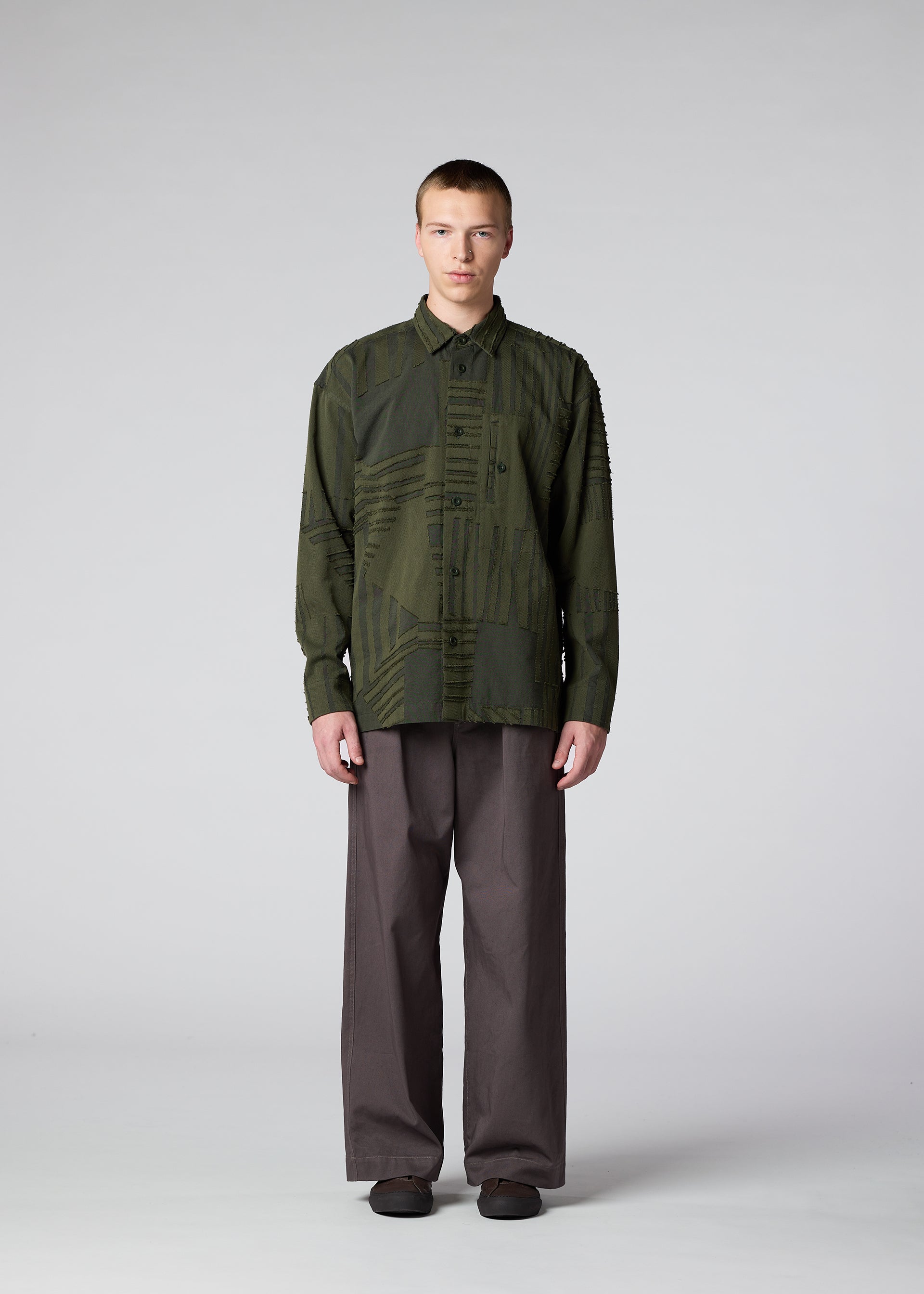 GEOMETRY JACQUARD SHIRT – isseymiyake.com