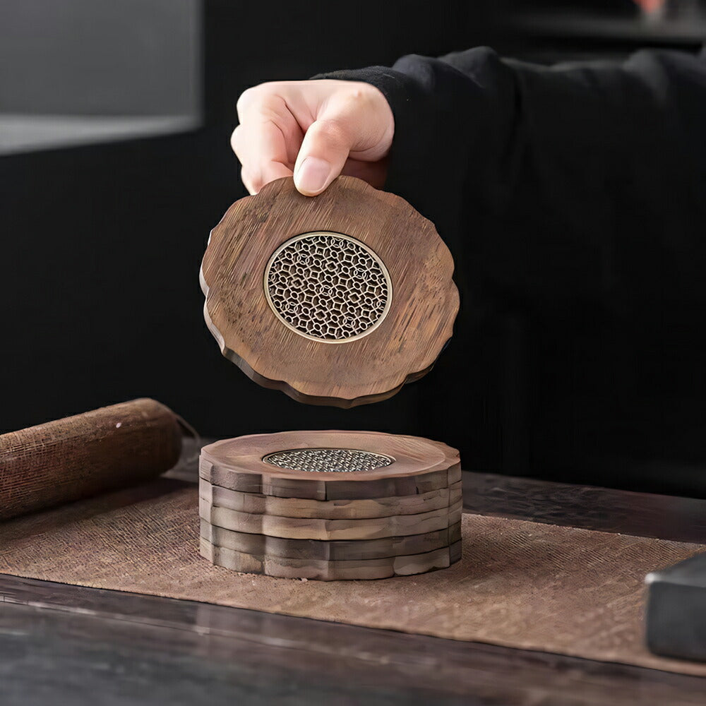 IwaiLoft 美品 手作り 急須受台 急須置き 茶台 茶盤 ティートレー