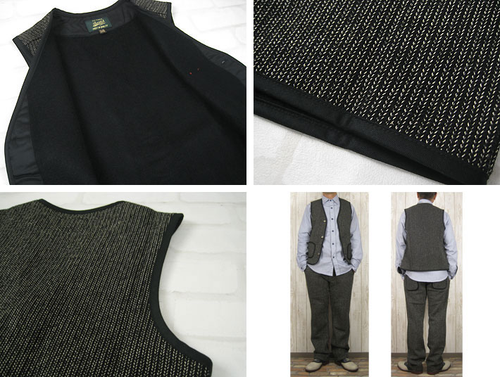 BARNS バーンズ ゴマ塩ニット ビーチクロス ワークベスト BEACH CLOTH