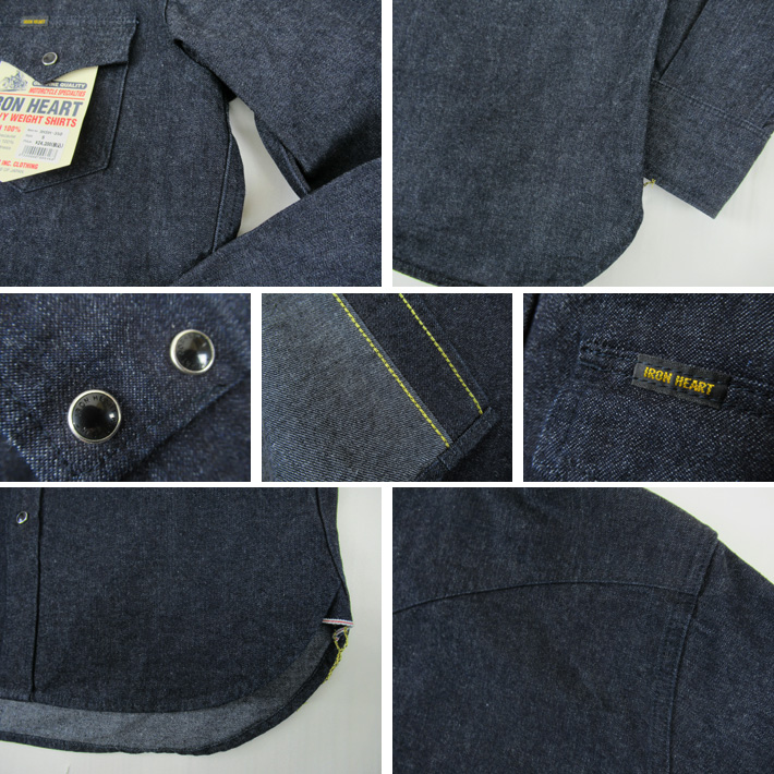 IRON HEART アイアンハート 10oz セルビッチデニム ウエスタンシャツ