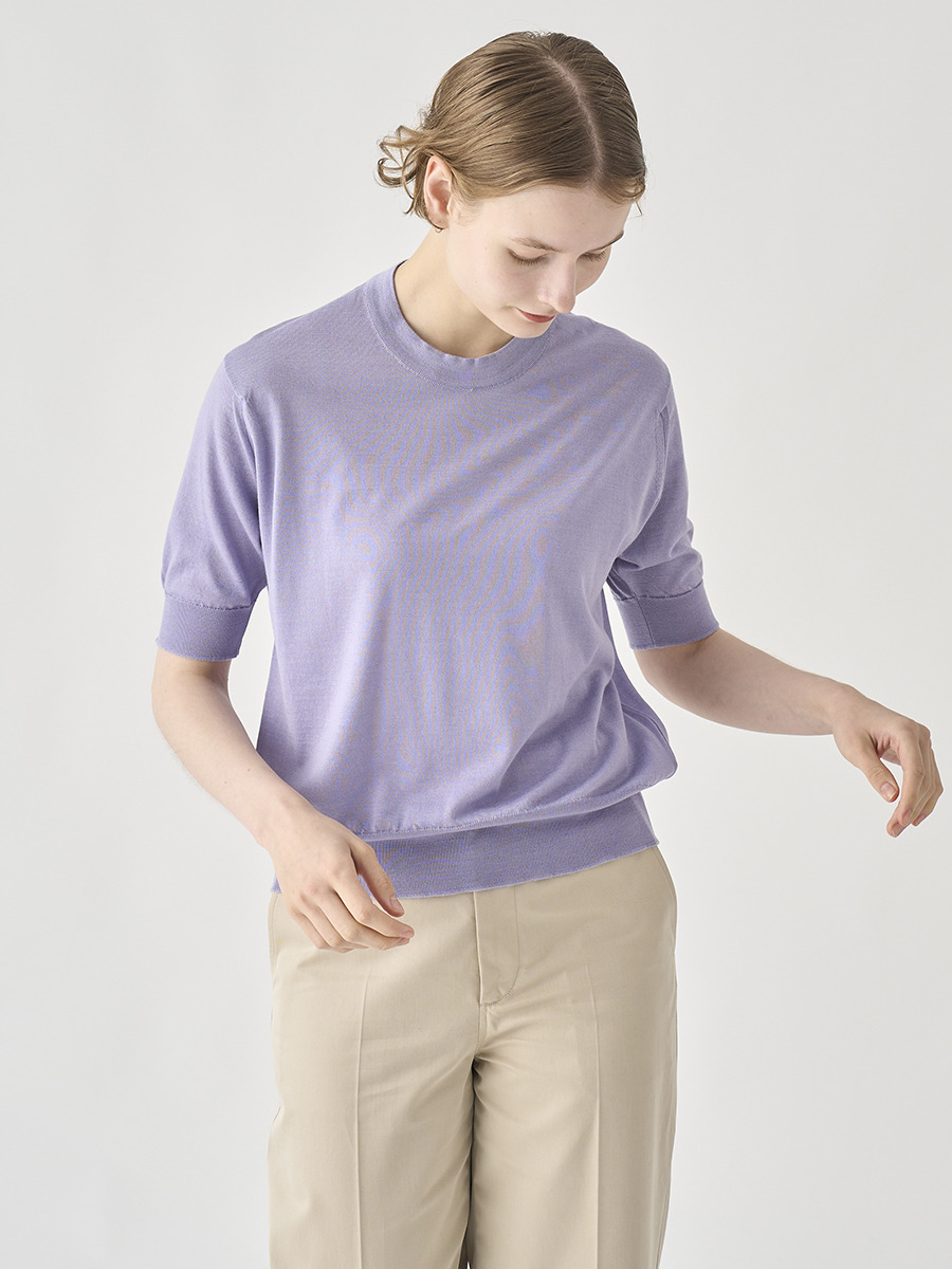 極美品】 JOHNSMEDLEY ハイゲージ ニット M クルーネック JOHN SMEDLEY