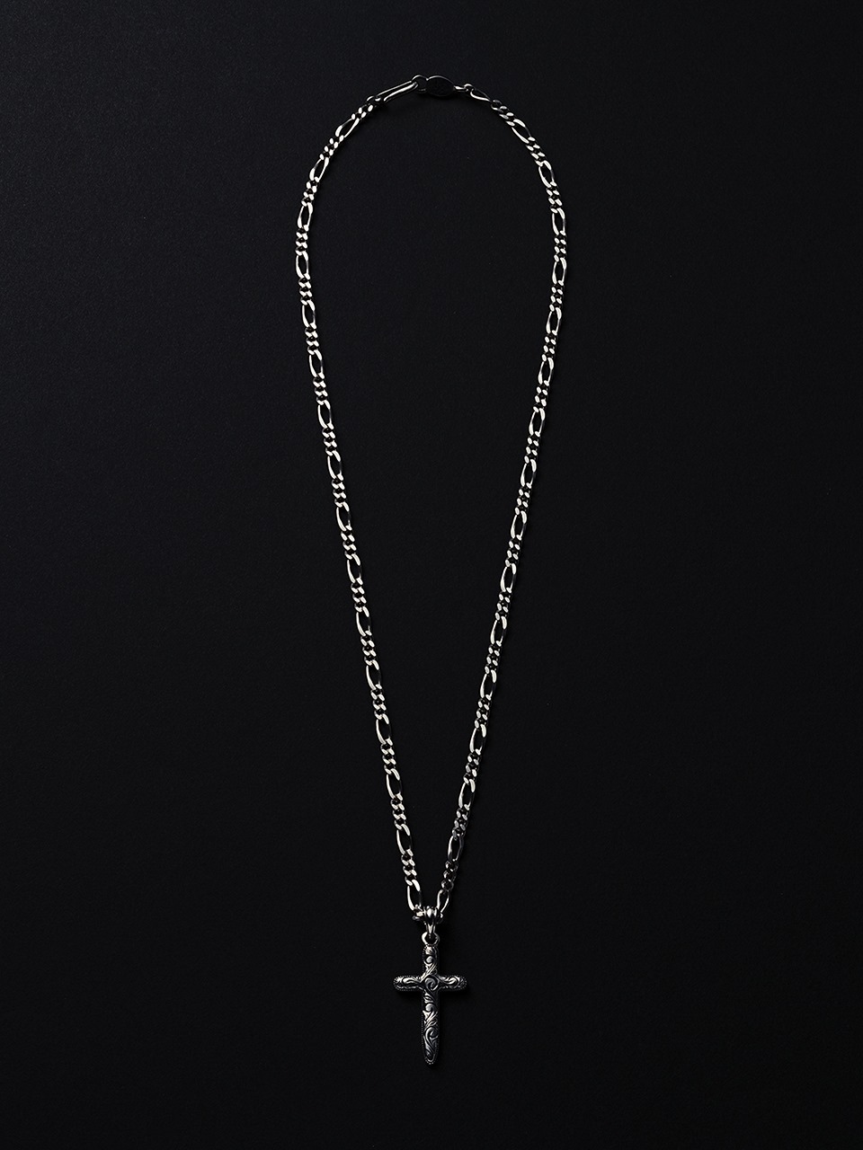 ANTIDOTE BUYERS CLUB/Engraved Cross Pendant（Silver） - JONAS