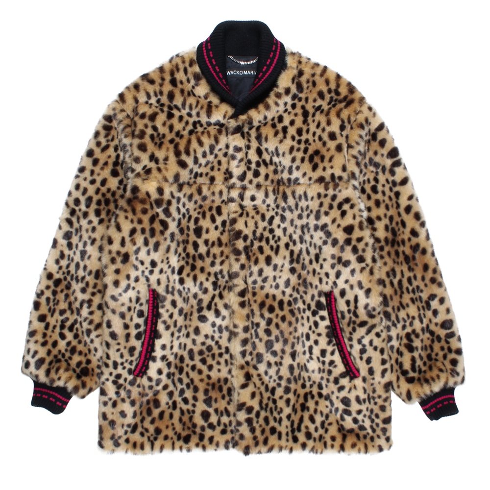 WACKO MARIA/LEOPARD FAUX FUR CAR CLUB JACKET（BEIGE）［レオパード