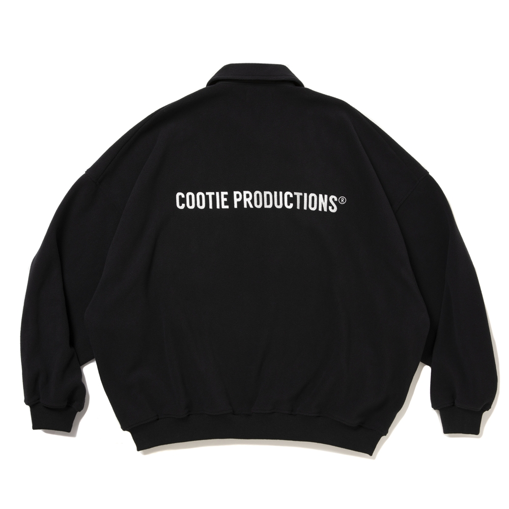 COOTIE PRODUCTIONS/Fleece Sweat Polo Shirt（Black）［フリースポロ