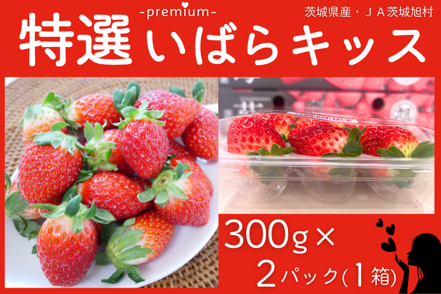 ◎茨城県産 特選いばらキッス（約300g×2パック） 3L JA茨城旭村