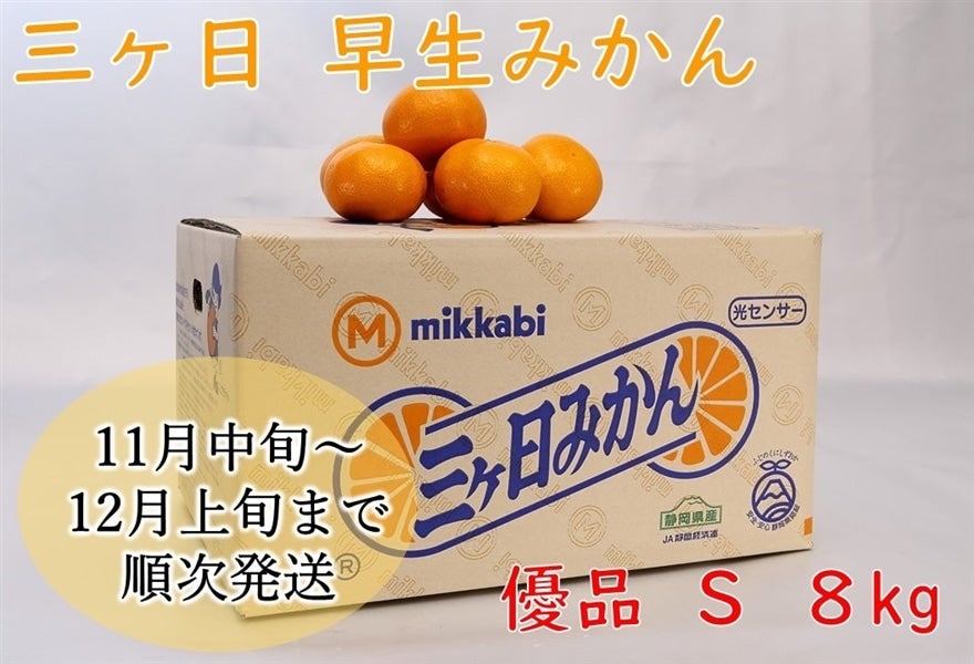 三ヶ日早生みかん（優品）S 8kg JAみっかび: しずおか『手しお屋