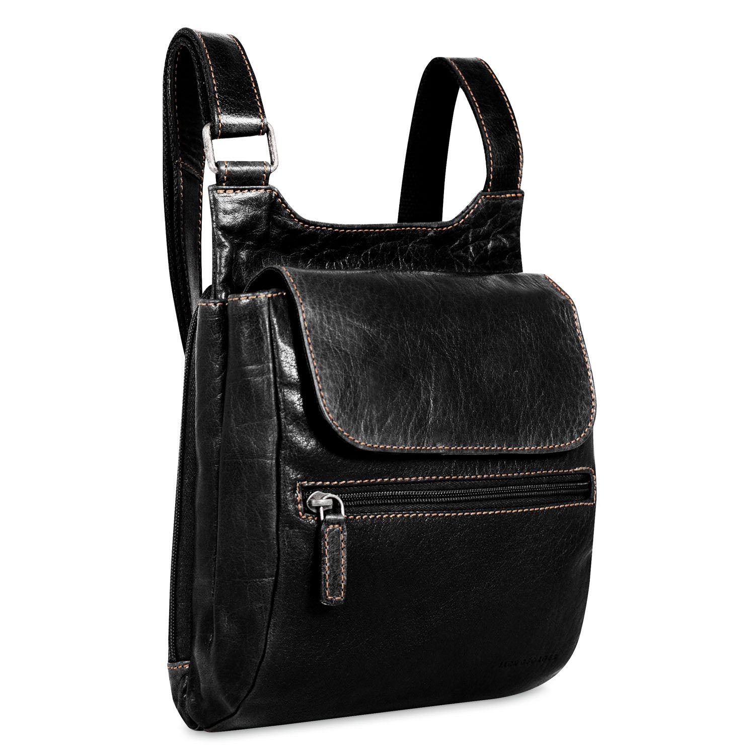 Leather Slim Crossbody Bag - Voyager #7831 | Jack Georges