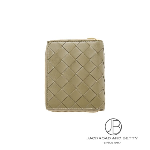 イントレチャート 二つ折り ファスナー ウォレット トープ ベージュ