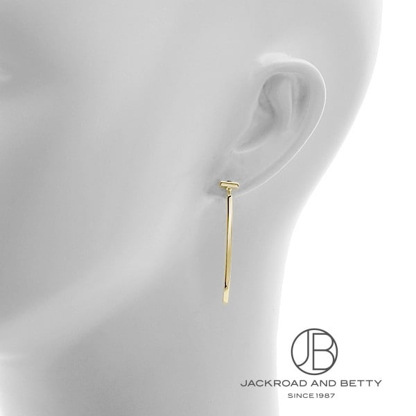 Tワイヤー バー ピアス YG[62271841] T Wire Bar Earring