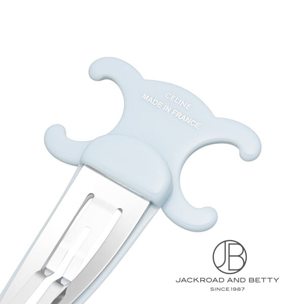 CELINE ラージ スナップ ヘアクリップ / アセテート & スチール