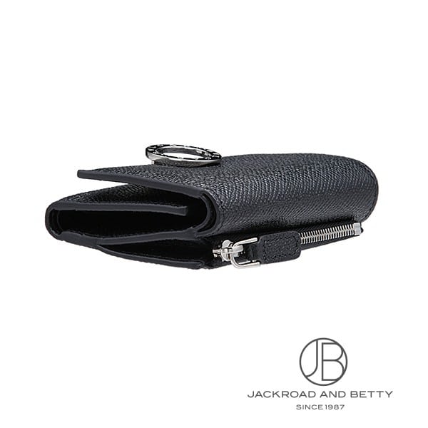 ブルガリ クリップ 三つ折り財布 ブラック 黒[289369] Bvlgari Clip