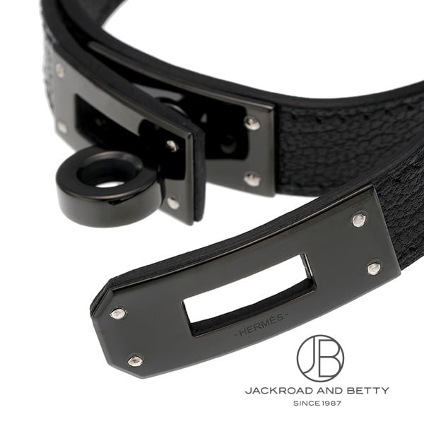 ミニケリー レザーブレスレット ドゥブルトゥール ソーブラック 黒