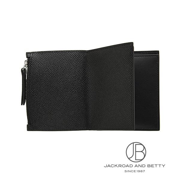 4ステッチ フリップフラップ ウォレット ブラック 黒