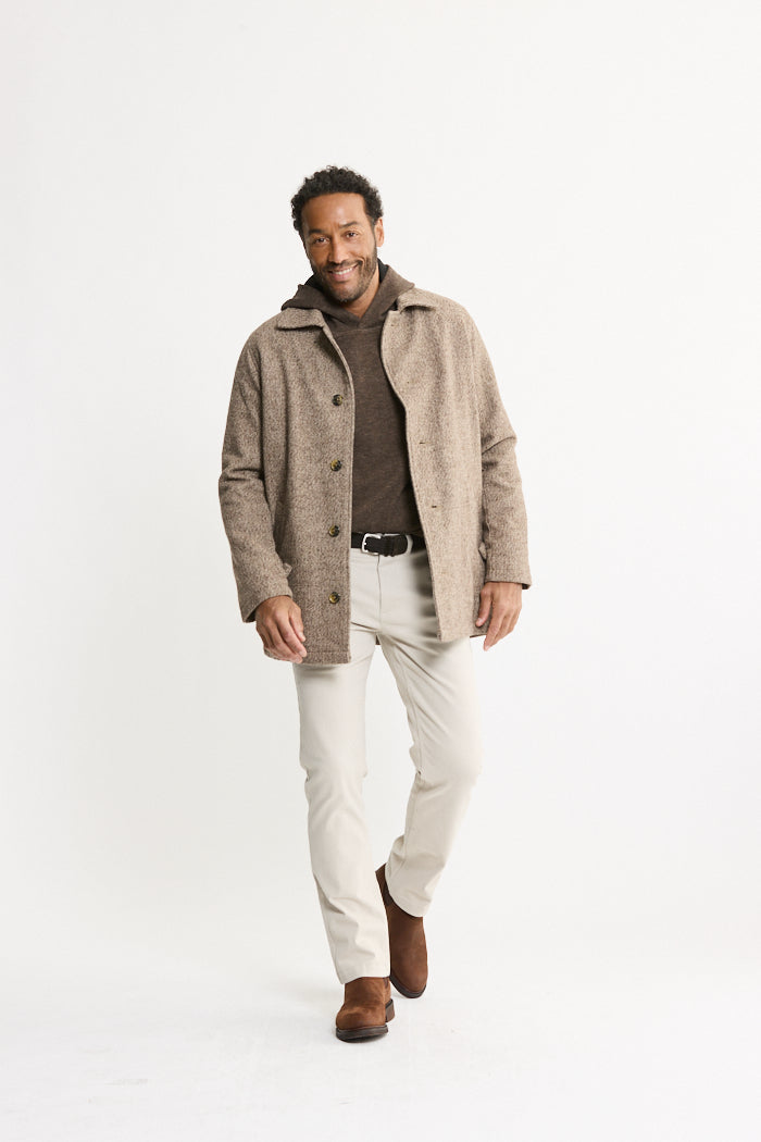 Classic Lined Herringbone Coat | Men's Outerwear | JACHS NY