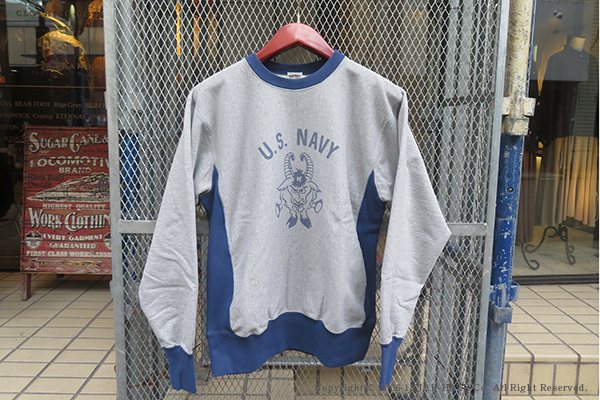 PHERROW'S フェローズ 裏毛|リバース切り替え|2-TONE|スウェット『U.S.