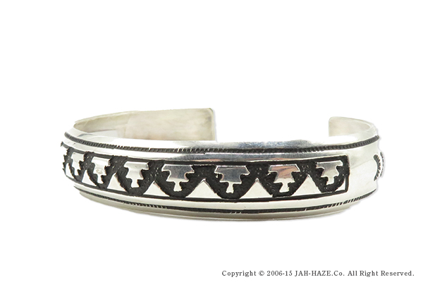 INDIAN JEWELRY ナバホ族|オーバーレイ|シルバー|バングル『Navajo
