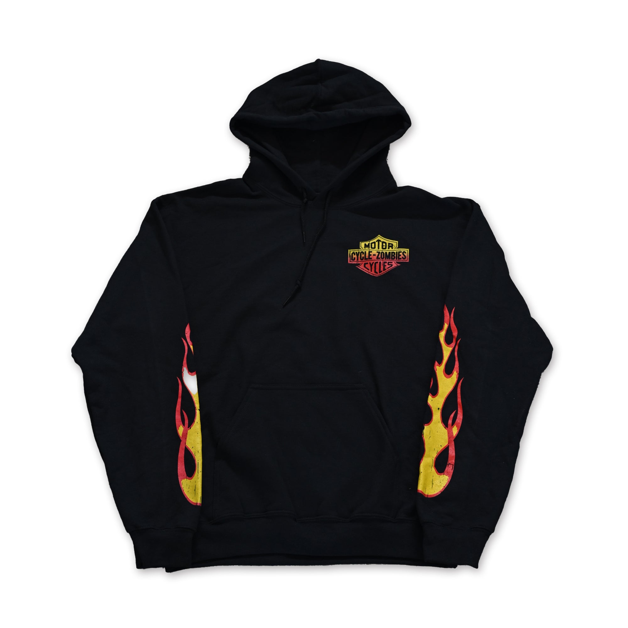 CYCLE ZOMBIES - FLAMES HOODIE - BLACK – JAKS GARAGE