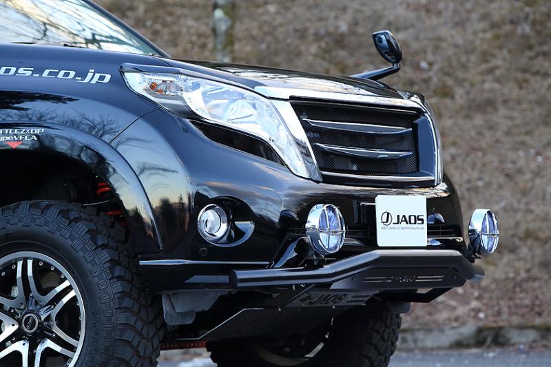 JAOS フロントスキッドバー ブラック／ブラック プラド 150系｜株式