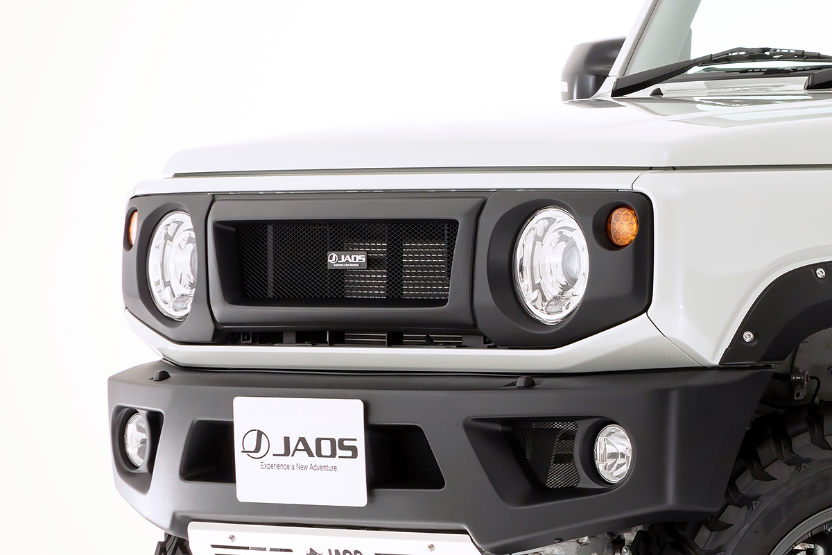 JAOS フロントグリル 塗装品 マットブラック ジムニー JB64系｜株式