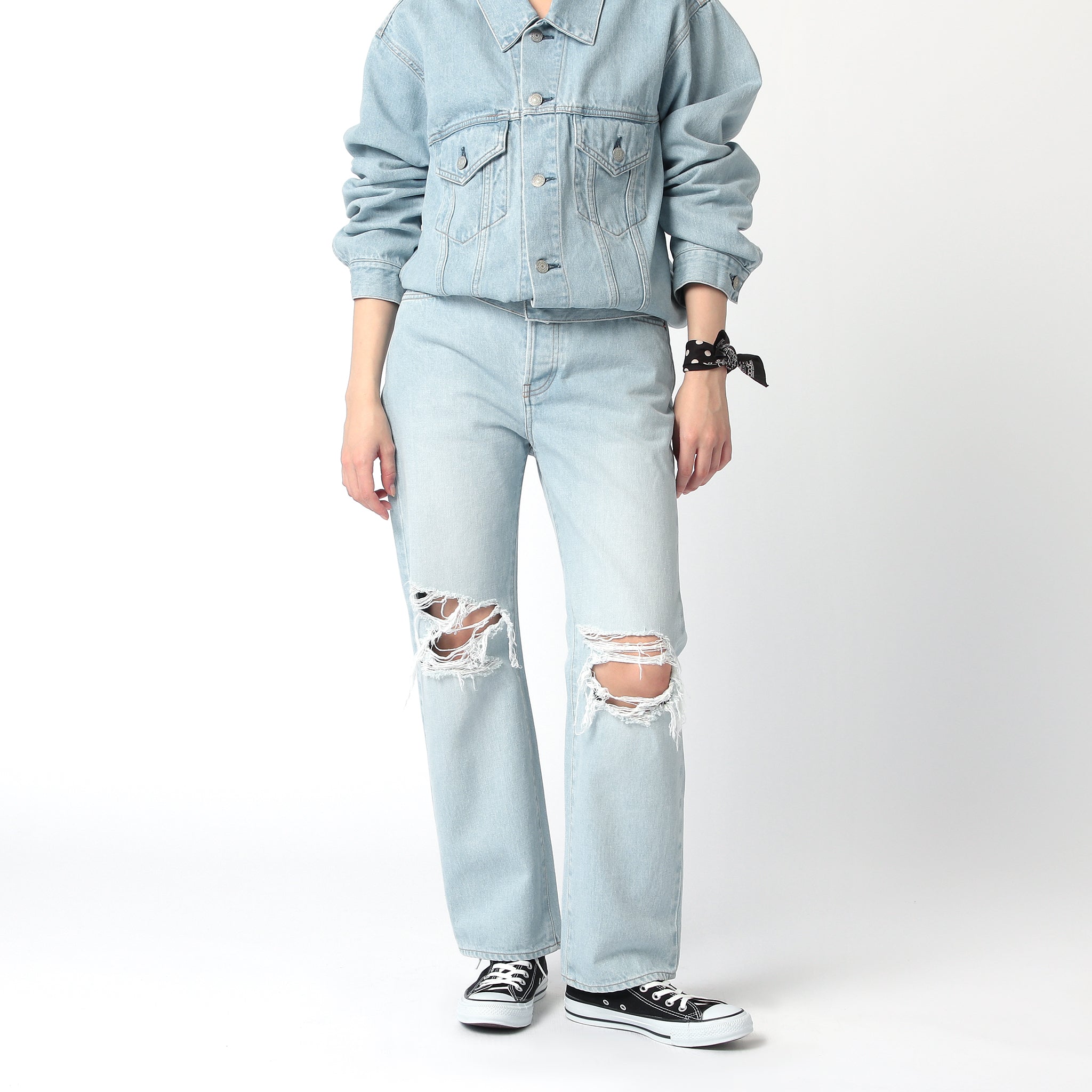 PARIS RIPPED DENIM ICE BLUE（パリスリップドデニムアイスブルー