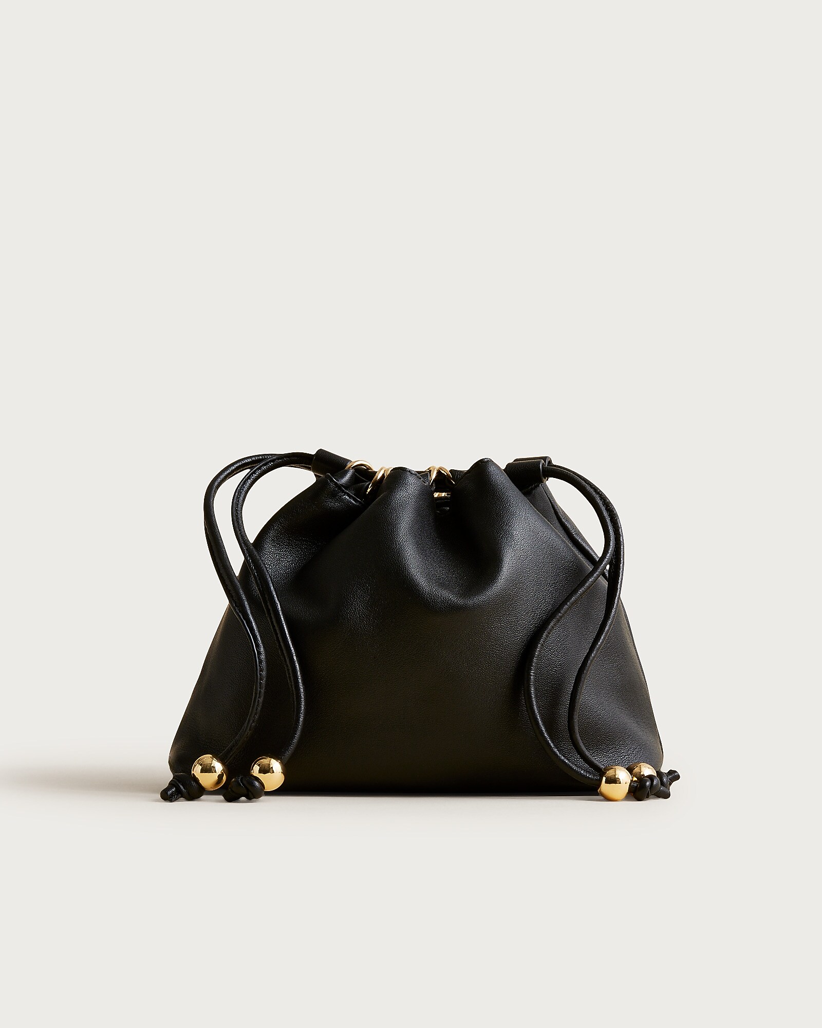 Drawstring Pouch Bag In Leather For Women | J.Crew