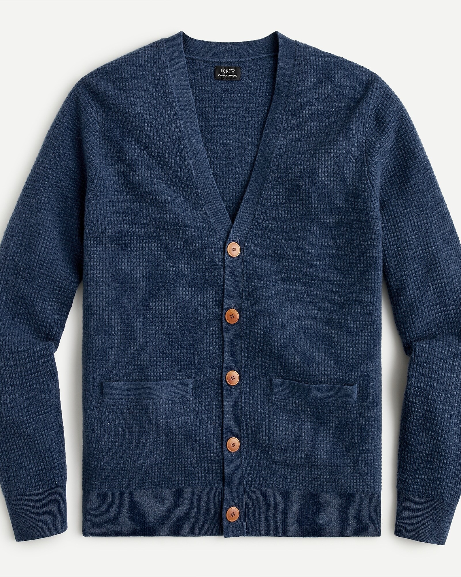 Cashmere Waffle-knit Cardigan Sweater For Men | J.Crew