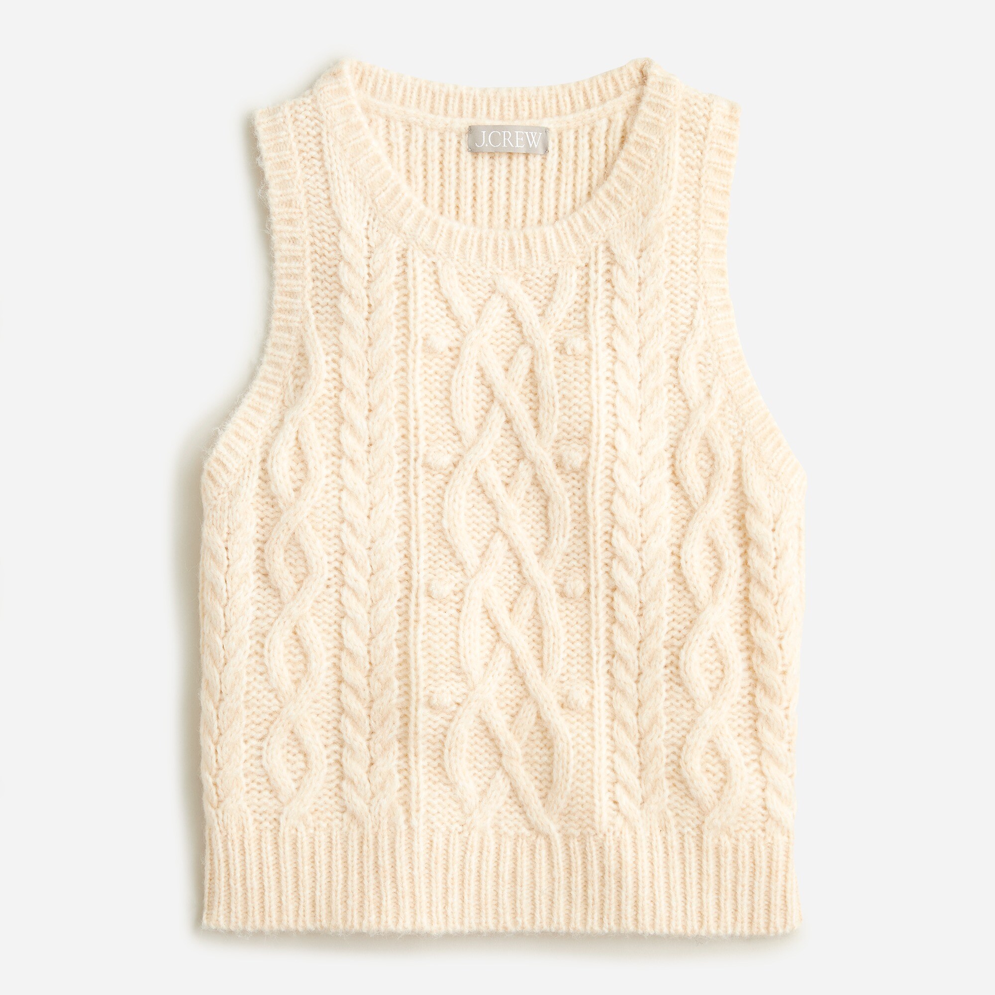 Cropped Cable-knit Sweater Shell For Women | J.Crew