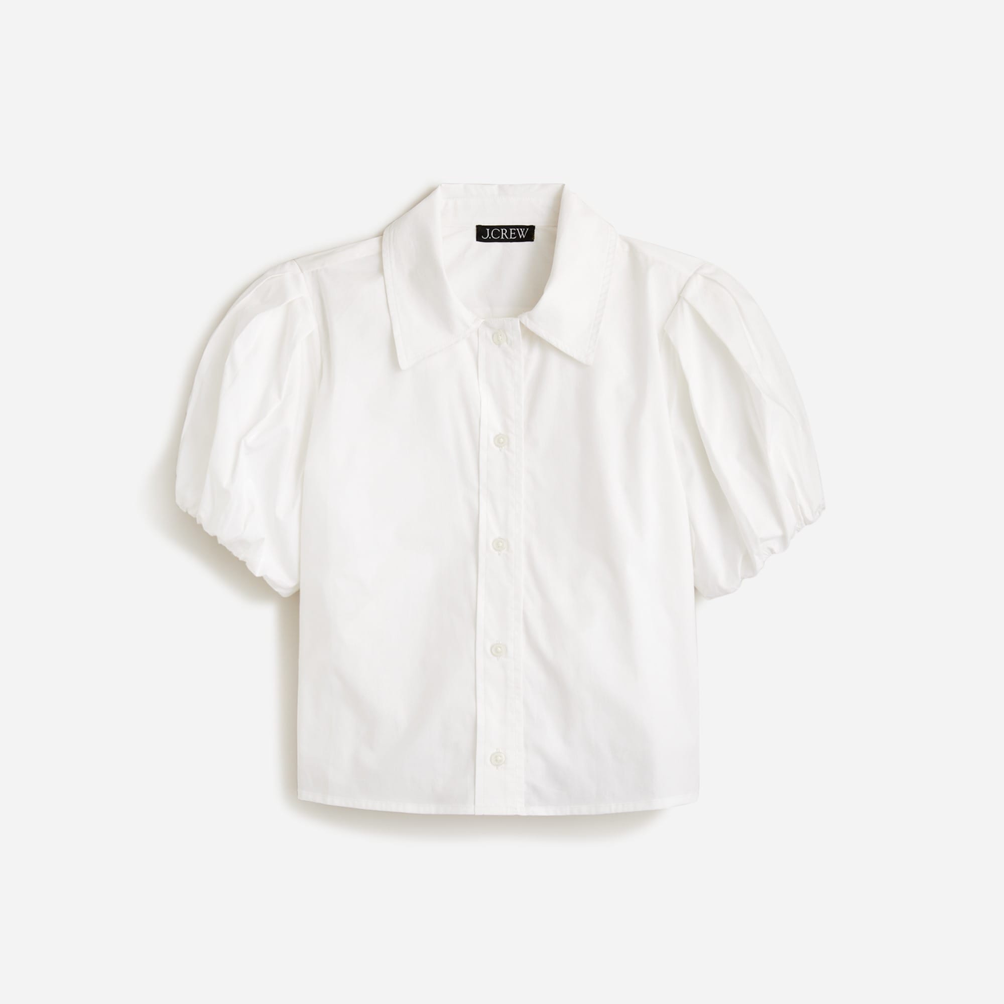 Gamine Puff-sleeve Shirt In Cotton Poplin For Women | J.Crew