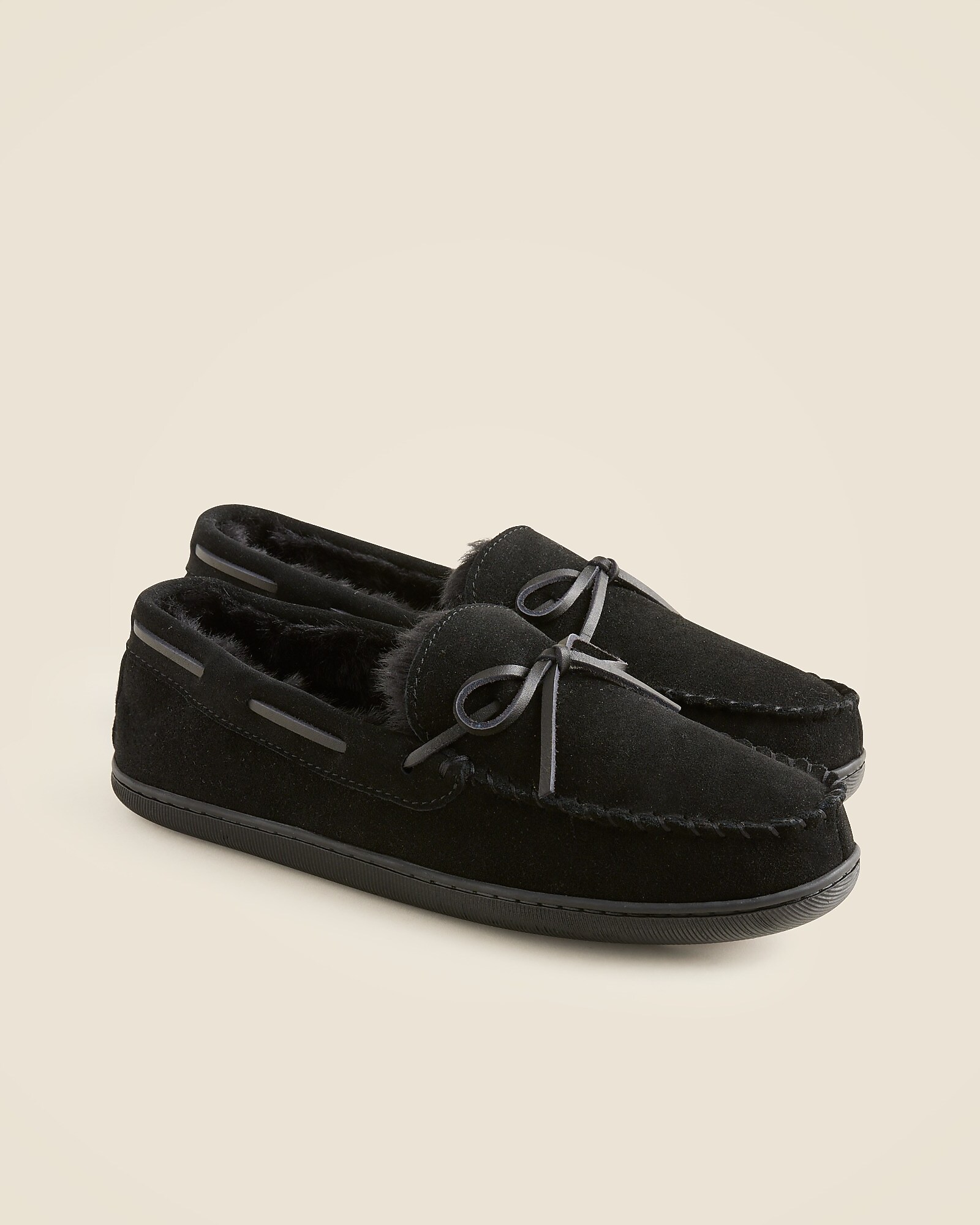 Sherpa-lined Suede Slippers For Men | J.Crew
