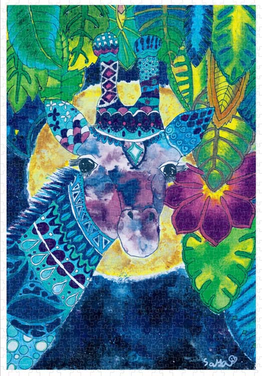 TEN-TS1000-623 イラスト MISS BLUEBERRY（月夜に照らされたキリン