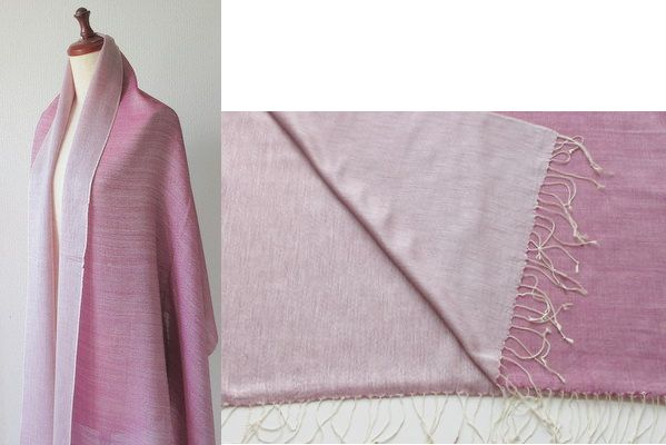 ストール シルク ウール 大判 リバーシブル 秋冬 大判ストール 春 春夏