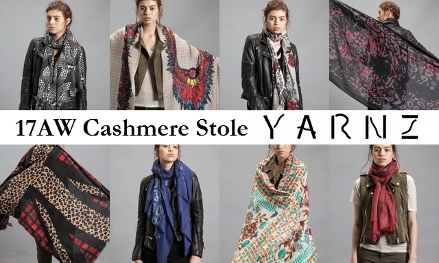 YARNZ】17AW/ヤーンズ X-ray Tiger カシミア100% アニマル柄 タイガー