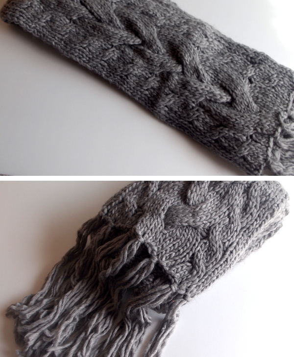 ニット マフラー ロング ケーブル 手編み 秋冬 冬 ニットマフラー