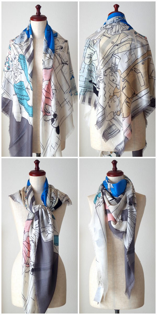 YARNZ NEWYORK】17SS ヤーンズ Street Fashion スクェア カシミア50