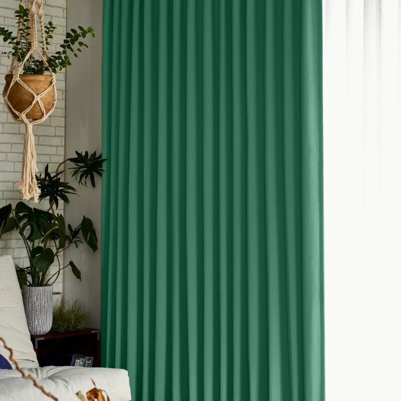ツル カーテン JC-67263R ビリジアン ｜ジャストカーテン