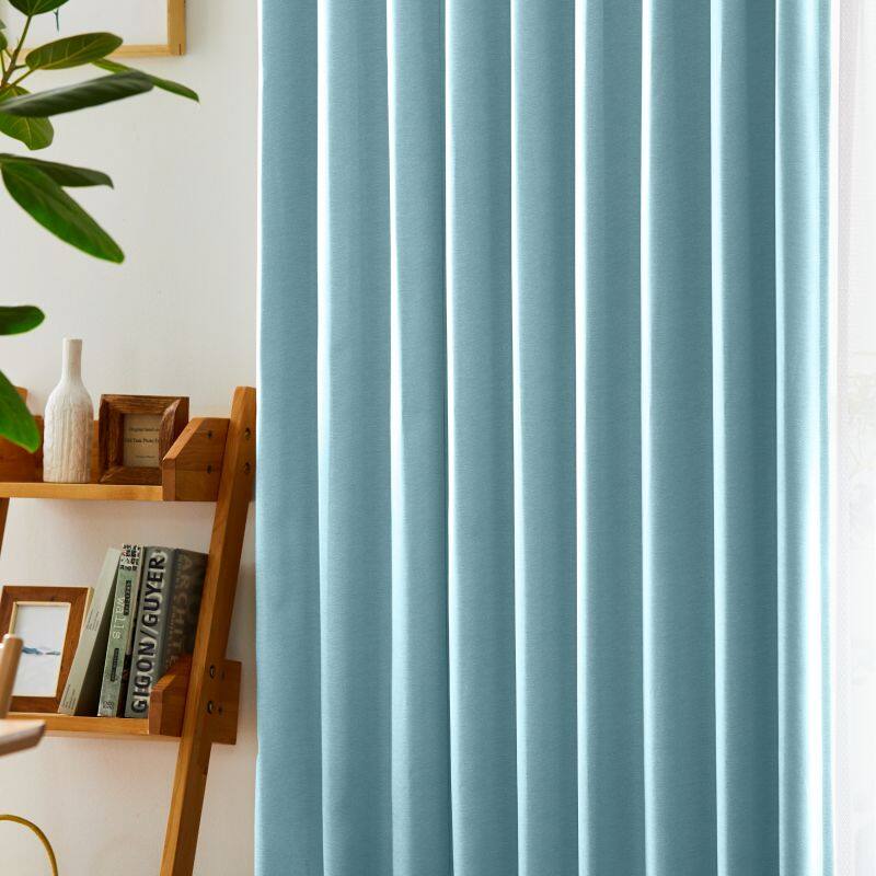 ローヌ カーテン JE-67227R ライトブルー ｜ジャストカーテン