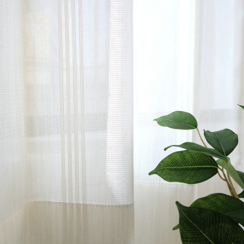 UVカット・遮熱】ショコラストライプ カフェカーテン JD-68025 オフ