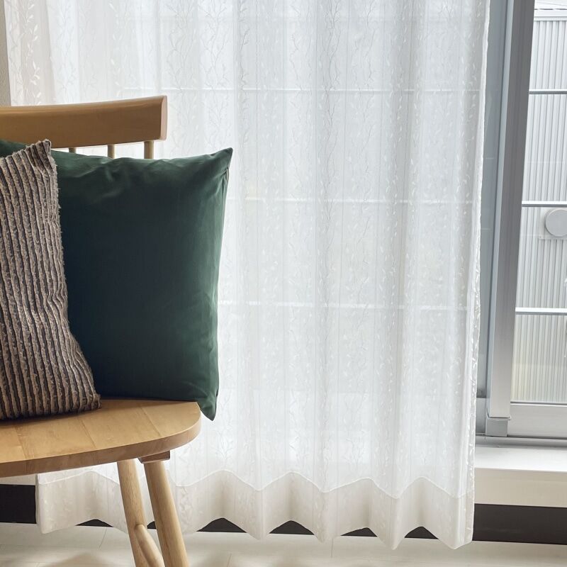 ミラー・遮熱・UVカット】プリシラ レースカーテン JD-68014