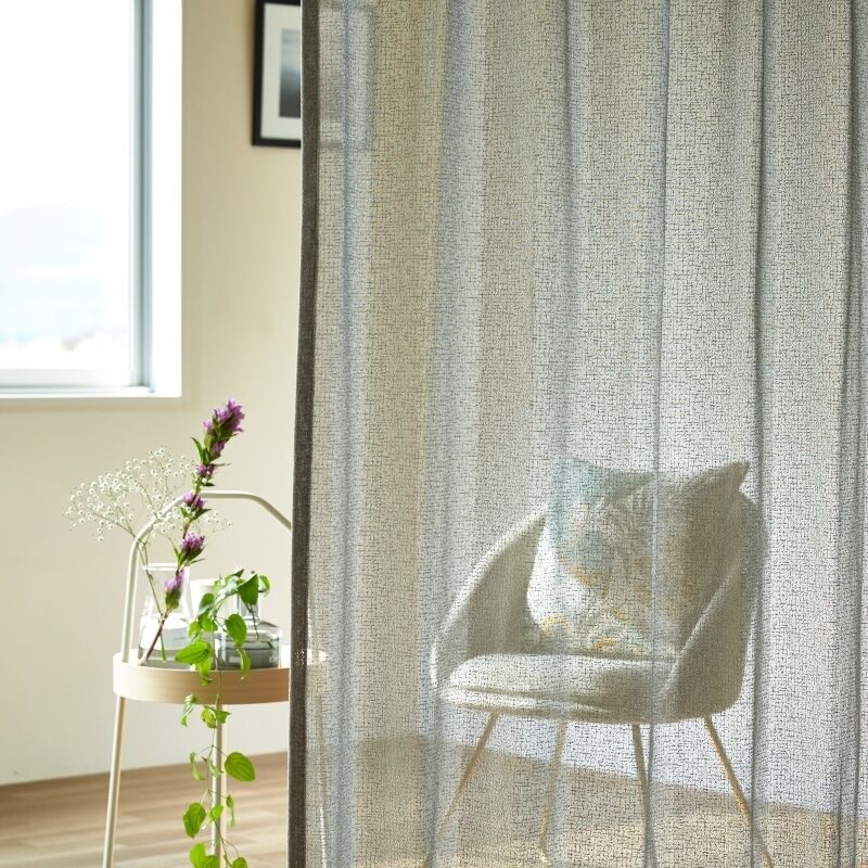 ミラー】スノークラッシュ カフェカーテン JC-11012 グレー ｜ジャスト