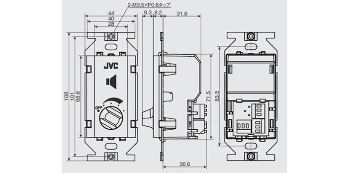 アッテネータユニット SC-68W | スピーカー(放送設備) | JVC