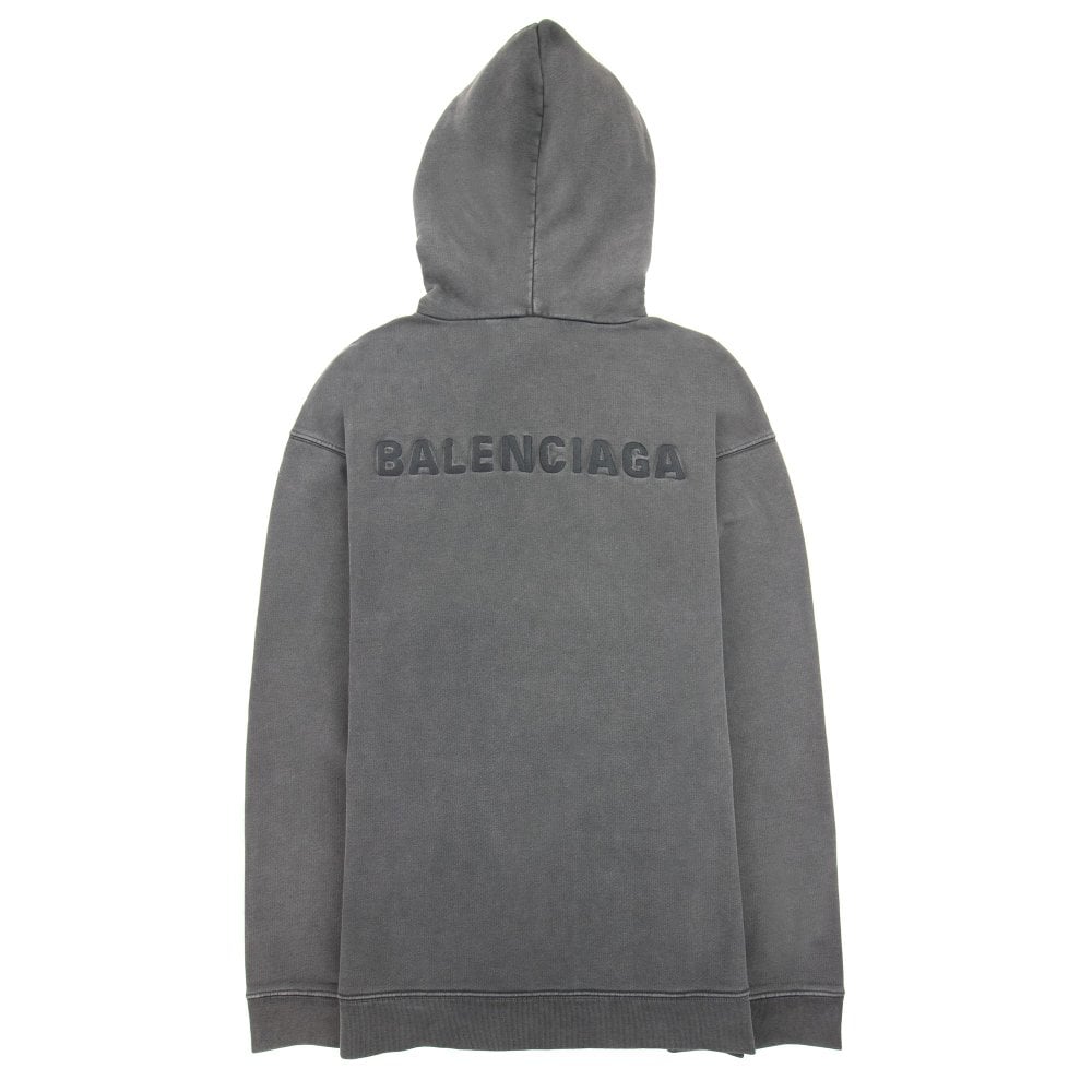 Balenciaga Dyed Pullover Hoody Dark Grey - MEN from Onu UK