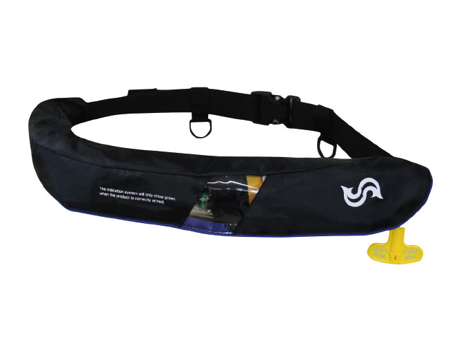 高階救命 膨脹式ライフジャケット（水感知機能付き）ベルトタイプ BSJ