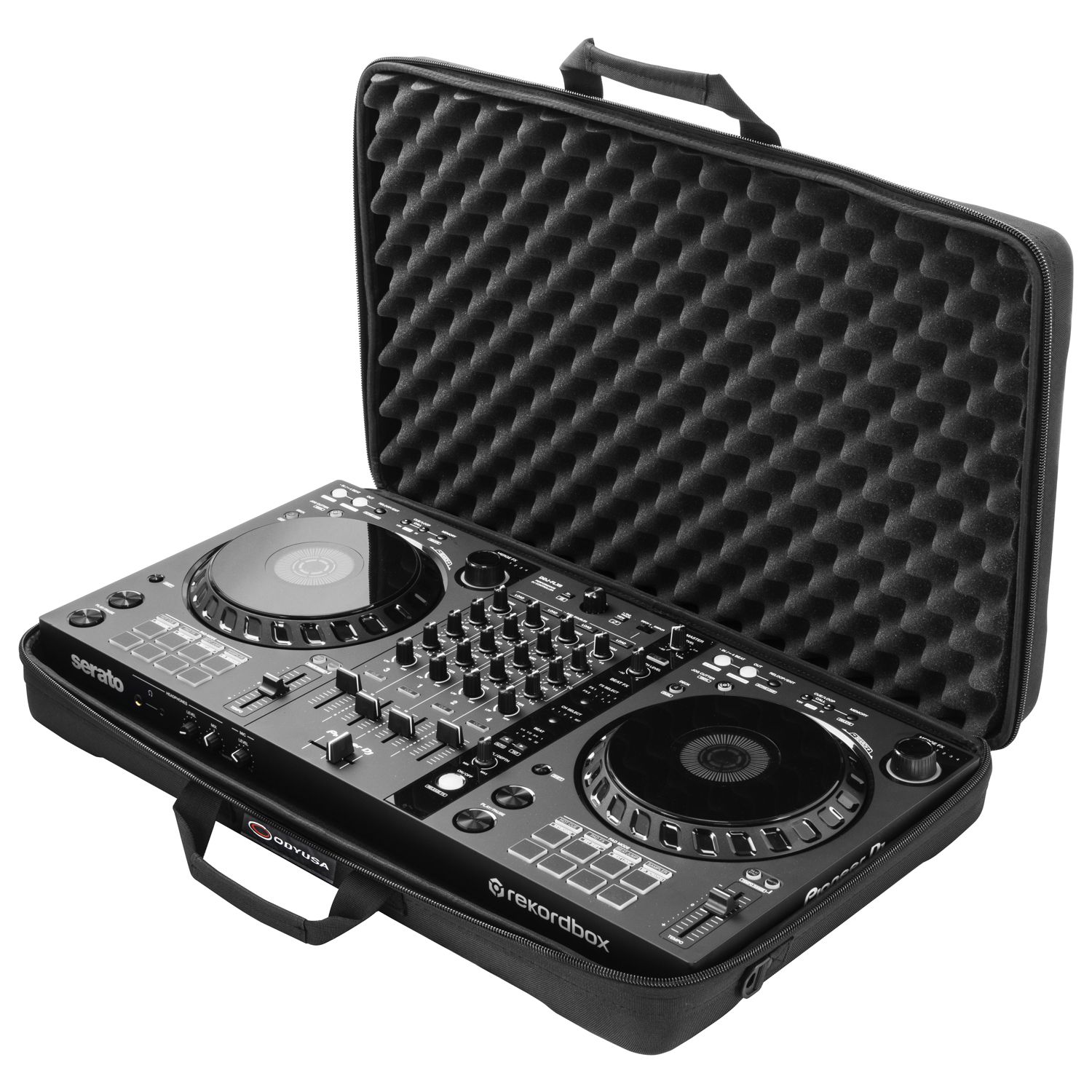 Pioneer DDJ-FLX6 ATA 1U Flight Case in Black with Glide Laptop