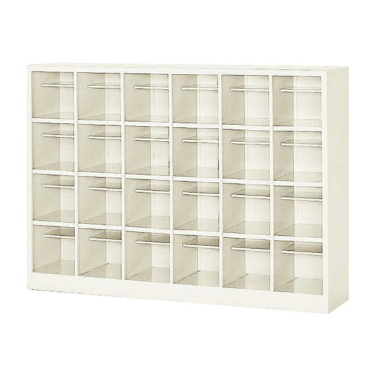 BS-24W6N 三島精器 6列4段24人用シューズボックス オープンタイプ 中棚