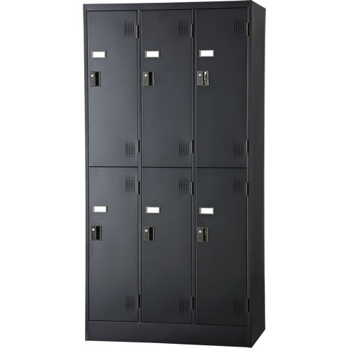 TLK-D6N-MB 豊國工業 6人用ロッカー ダイヤル錠 マットブラックの通販