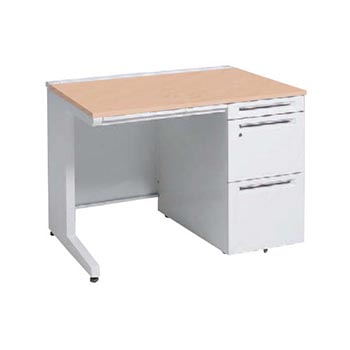 3V32BA-MK28 オカムラ アドバンス 4段脇机 本体ホワイト 天板ホワイト